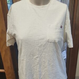 Cream Quiksilver Tee Shirt